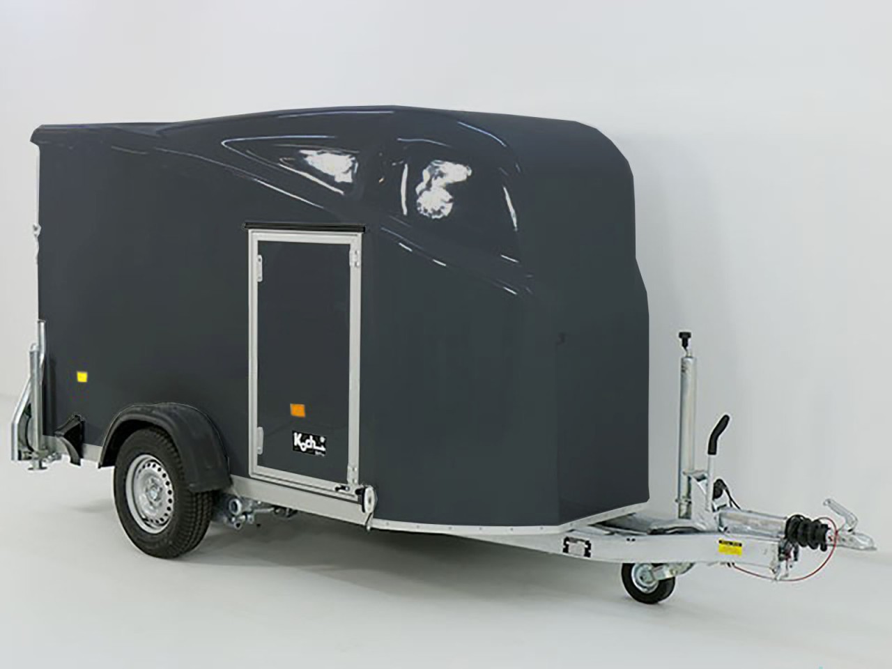 Debon Kofferanhänger Cargo 1300 Vollpoly 150x290cm H:160cm, Tür, grau-Neu – Bild 7