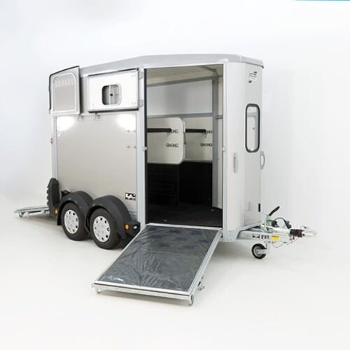 Ifor Williams Pferdeanhänger HB506-Frontausstieg-Klappenkombi-silber-Neu