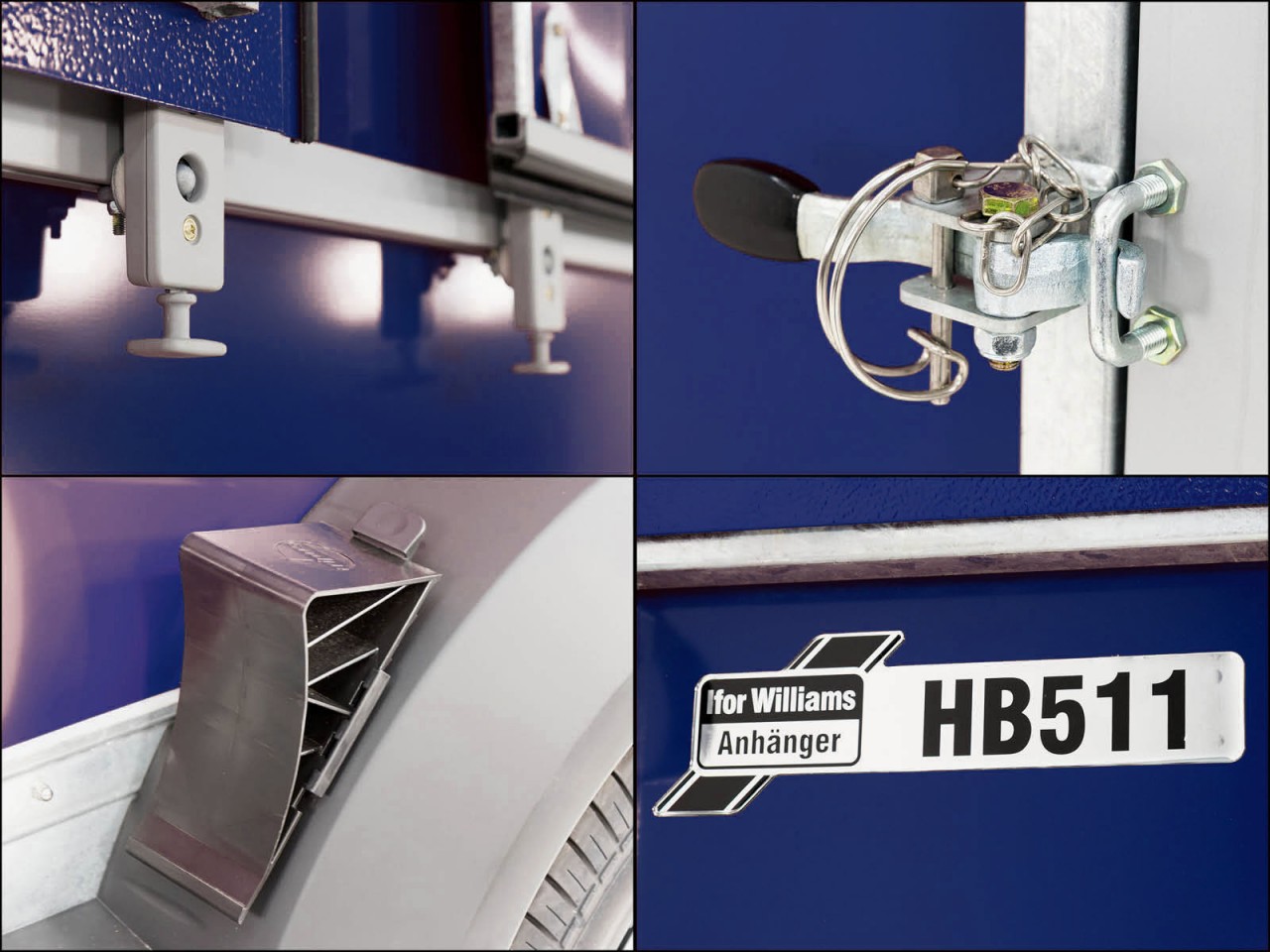 Ifor Williams Pferdeanhänger HB511-Heckklappen-Türkombination-blau-Neu – Bild 12