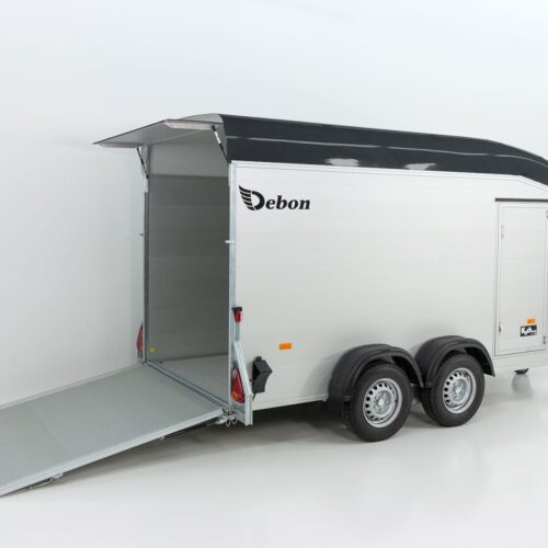 Debon Kofferanhänger Cargo C800 206x441cm H206 3,5 t, Alu, Polybug, Tür, schwarz-Neu