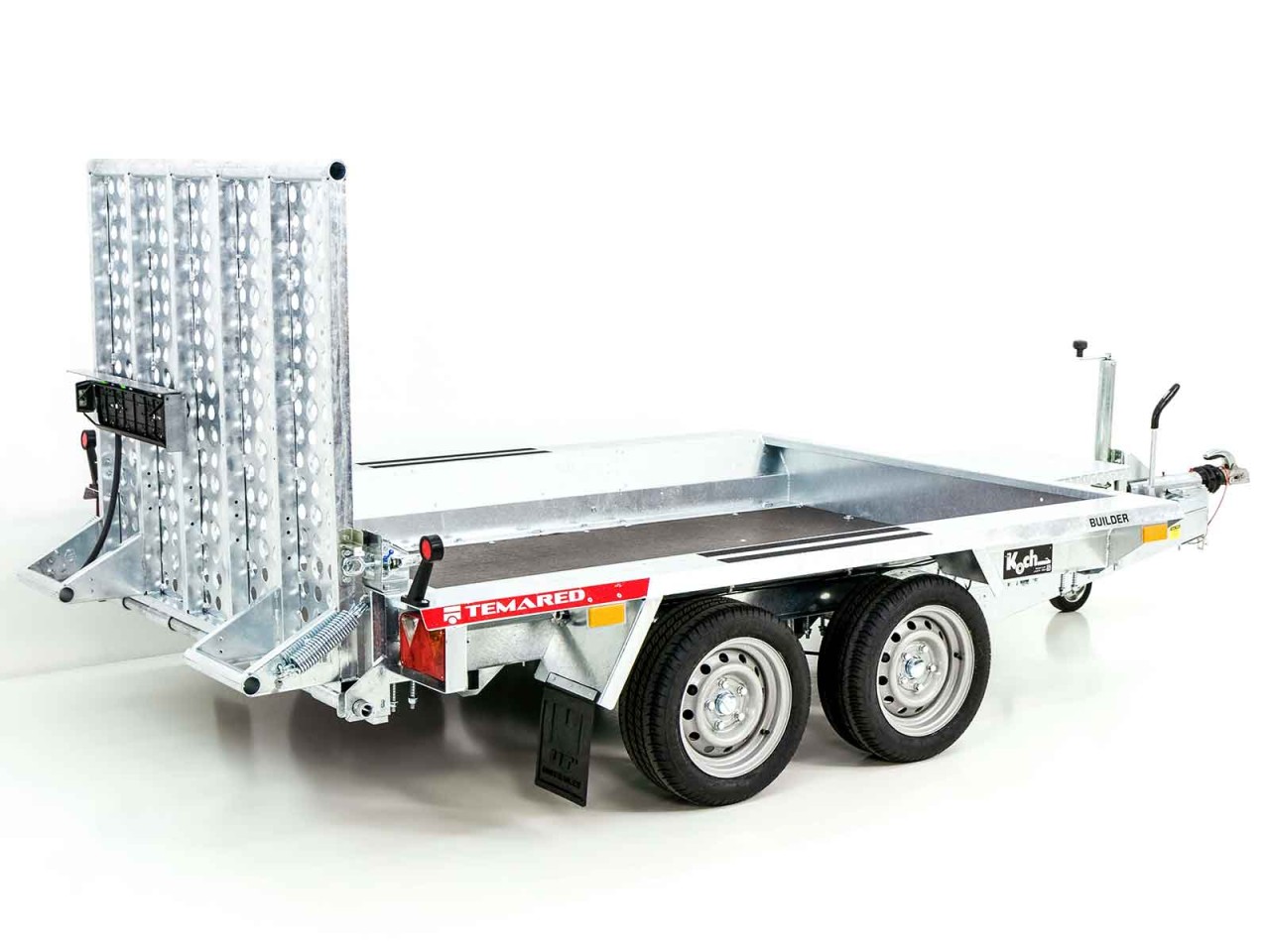 Temared Baumaschinenanhänger Builder 153x260cm 2,7t-Rampe-Neu – Bild 3