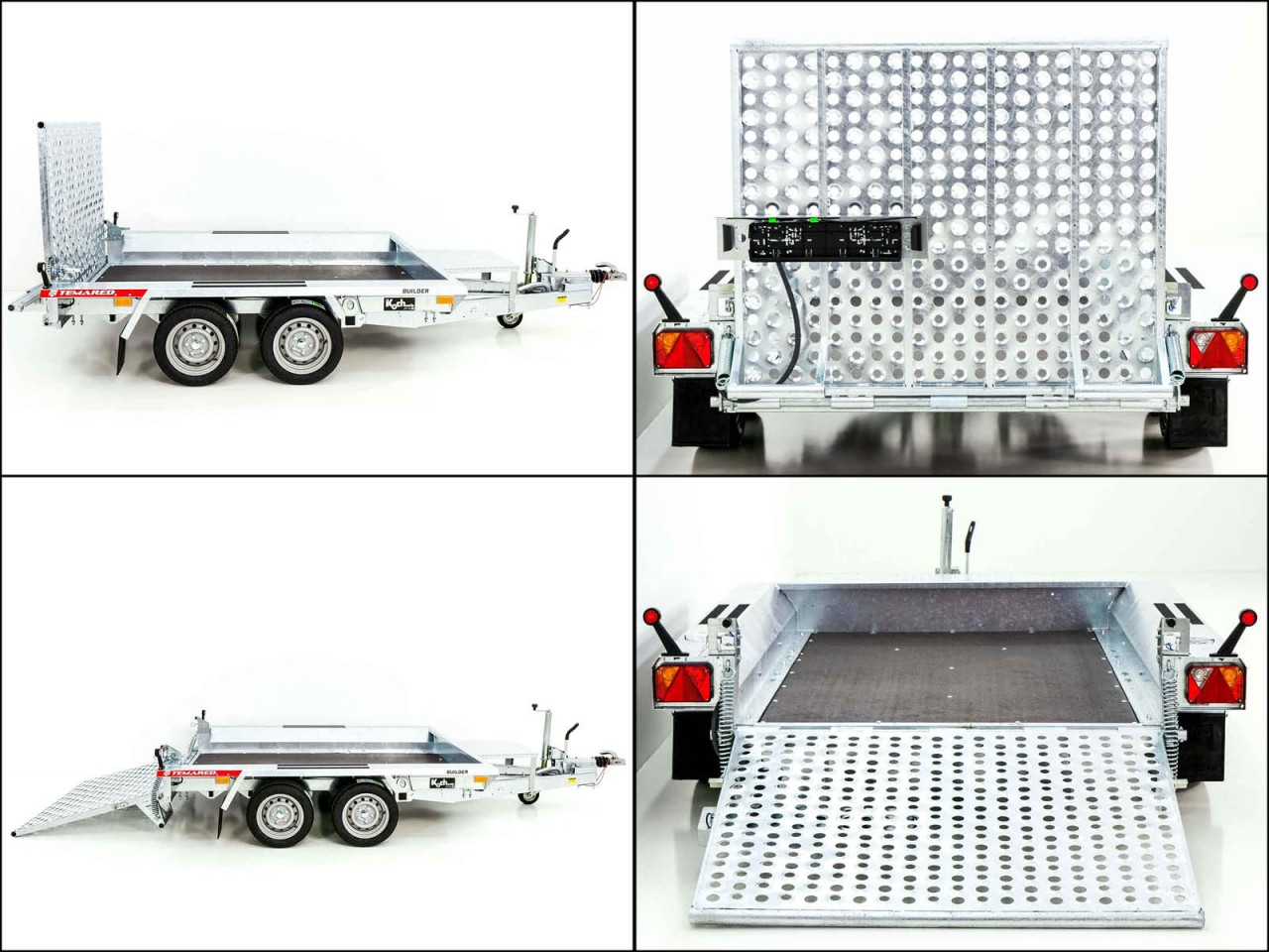Temared Baumaschinenanhänger Builder 153x260cm 2,7t-Rampe-Neu – Bild 12