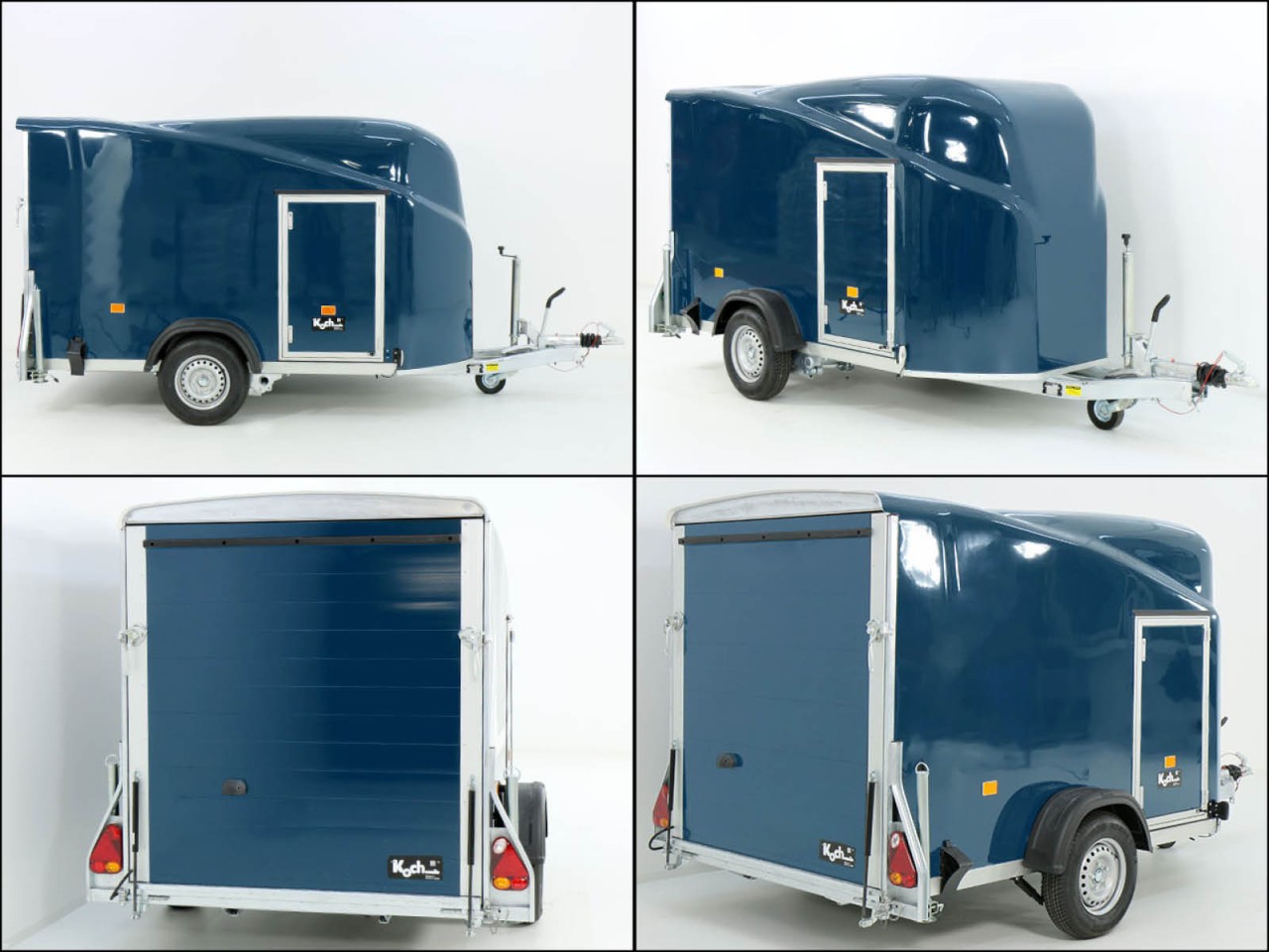 Debon Kofferanhänger Cargo 1300 Vollpoly 150x290cm H:160cm, Tür, blau-Neu – Bild 13