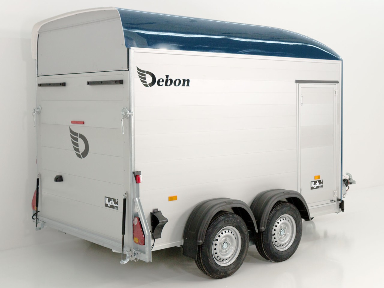 Debon Kofferanhänger C500 164x300cm H:200cm 2,0t, Alu, Polybug, Tür, blau-Neu – Bild 3