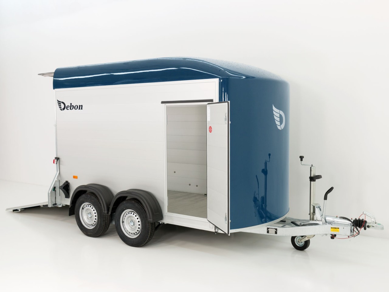 Debon Kofferanhänger C500 164x300cm H:200cm 2,0t, Alu, Polybug, Tür, blau-Neu – Bild 4