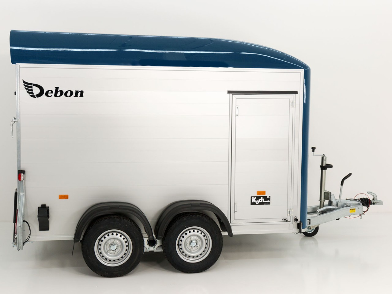 Debon Kofferanhänger C500 164x300cm H:200cm 2,0t, Alu, Polybug, Tür, blau-Neu – Bild 6