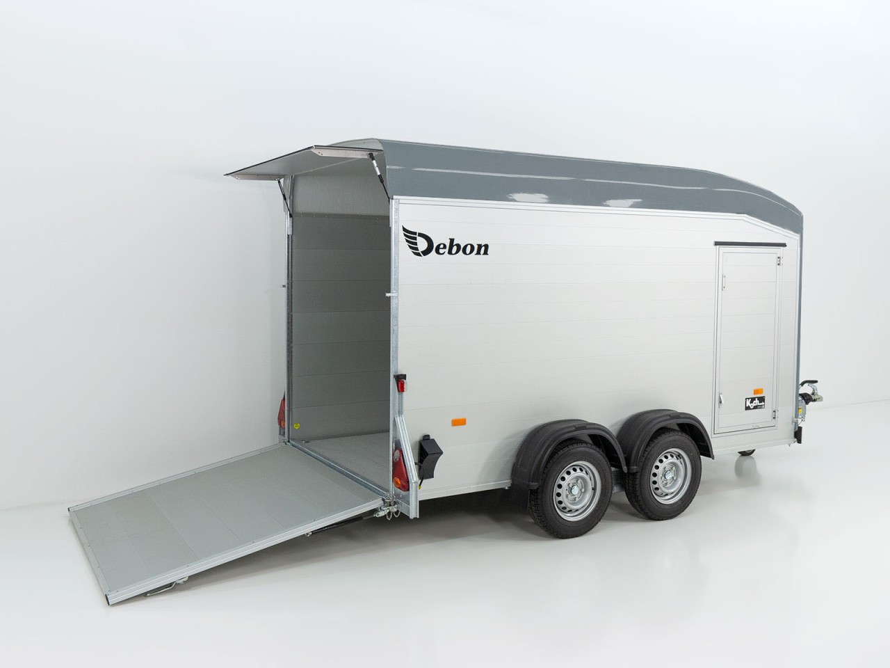 Debon Kofferanhänger Cargo C800 206x441cm H206 3,5 t, Alu, Polybug, Tür, grau-Neu – Bild 2