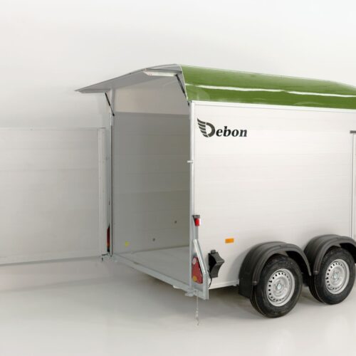 Debon Kofferanhänger C500 164x300cm H:200cm 2,6t-Alu-Polybug-Tür-olivgrün-Neu
