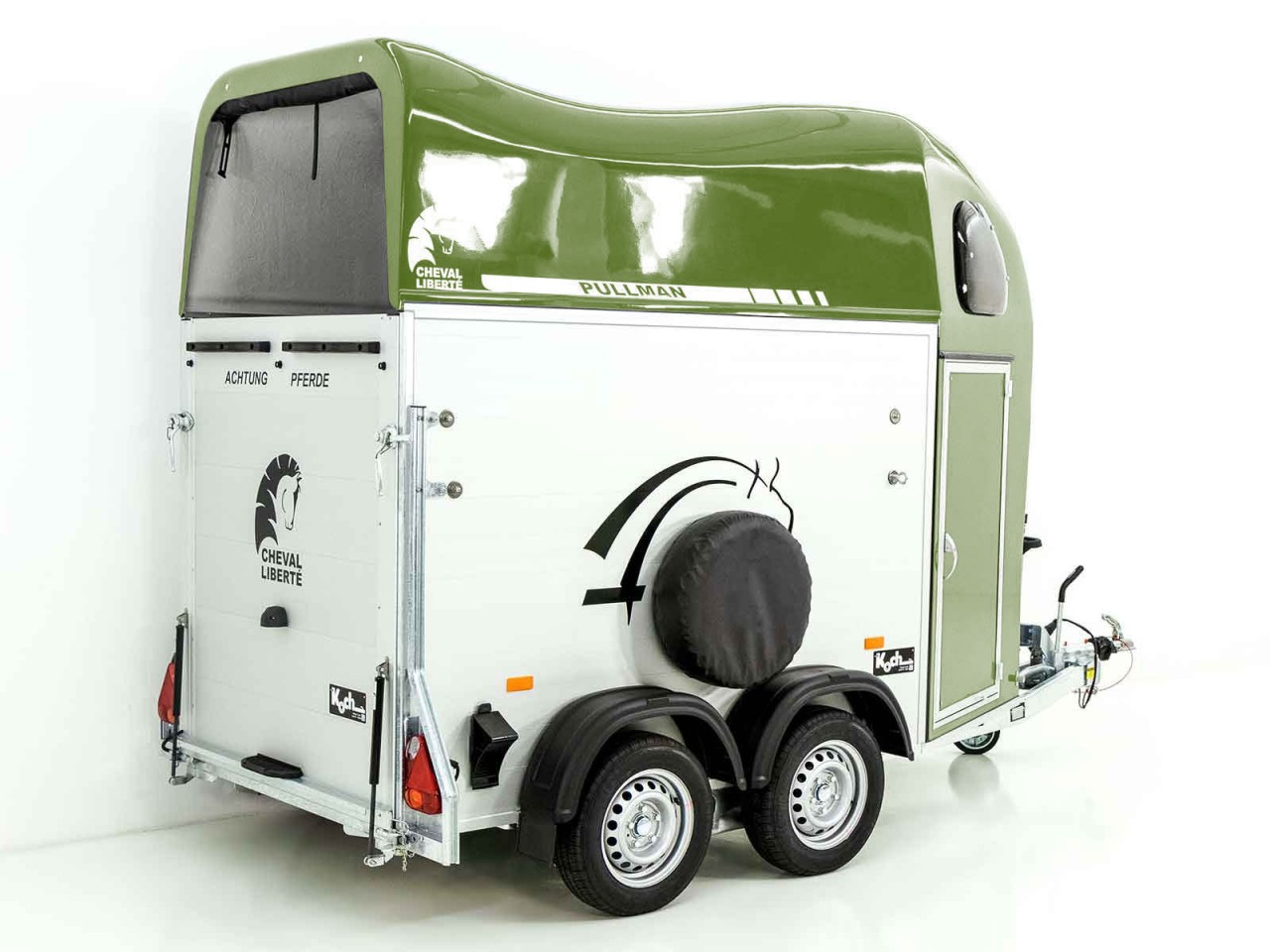 Cheval Liberte Pferdeanhänger GOLD One 1,5er, Pullman-Fahrwerk, olivgrün-Neu – Bild 2