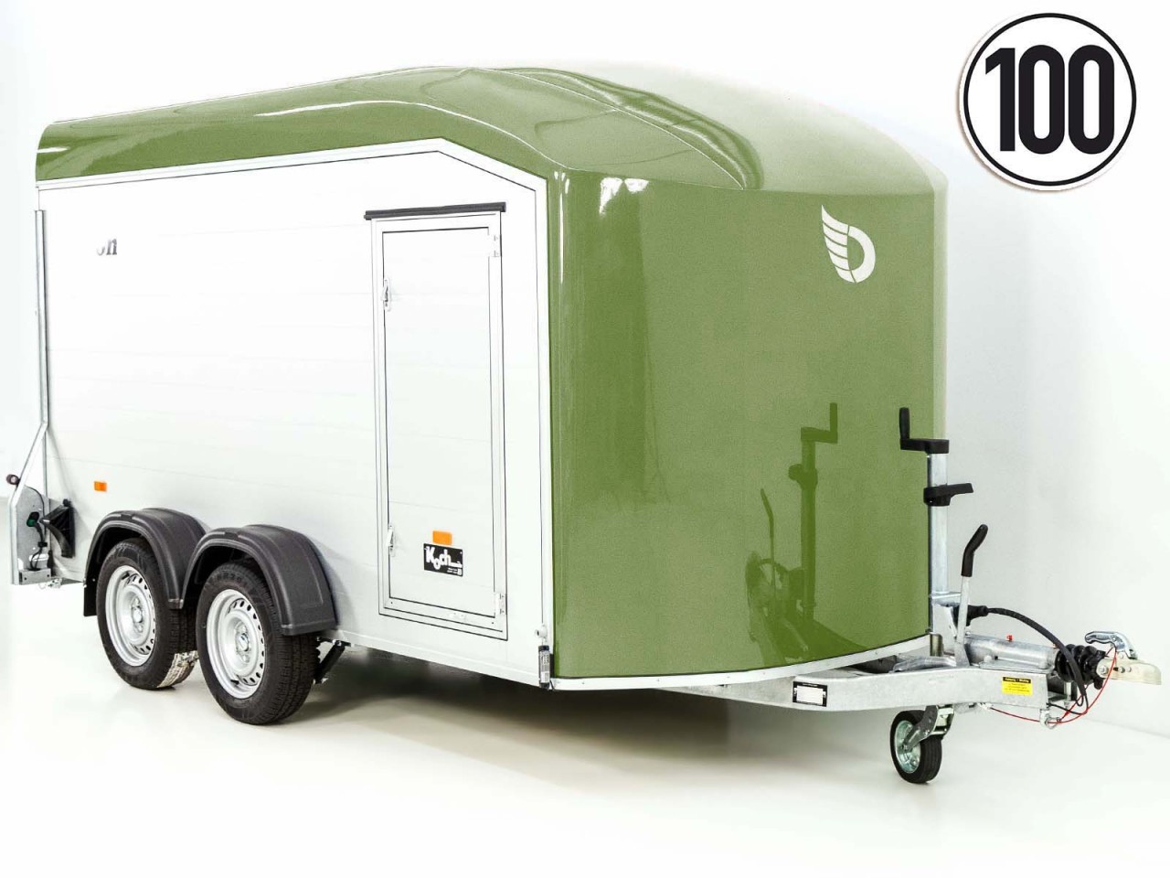 Debon Kofferanhänger Roadster C700 179×378 Höhe:201cm 2,6t, Alu, Polybug, Tür, olivgrün-Neu – Bild 6
