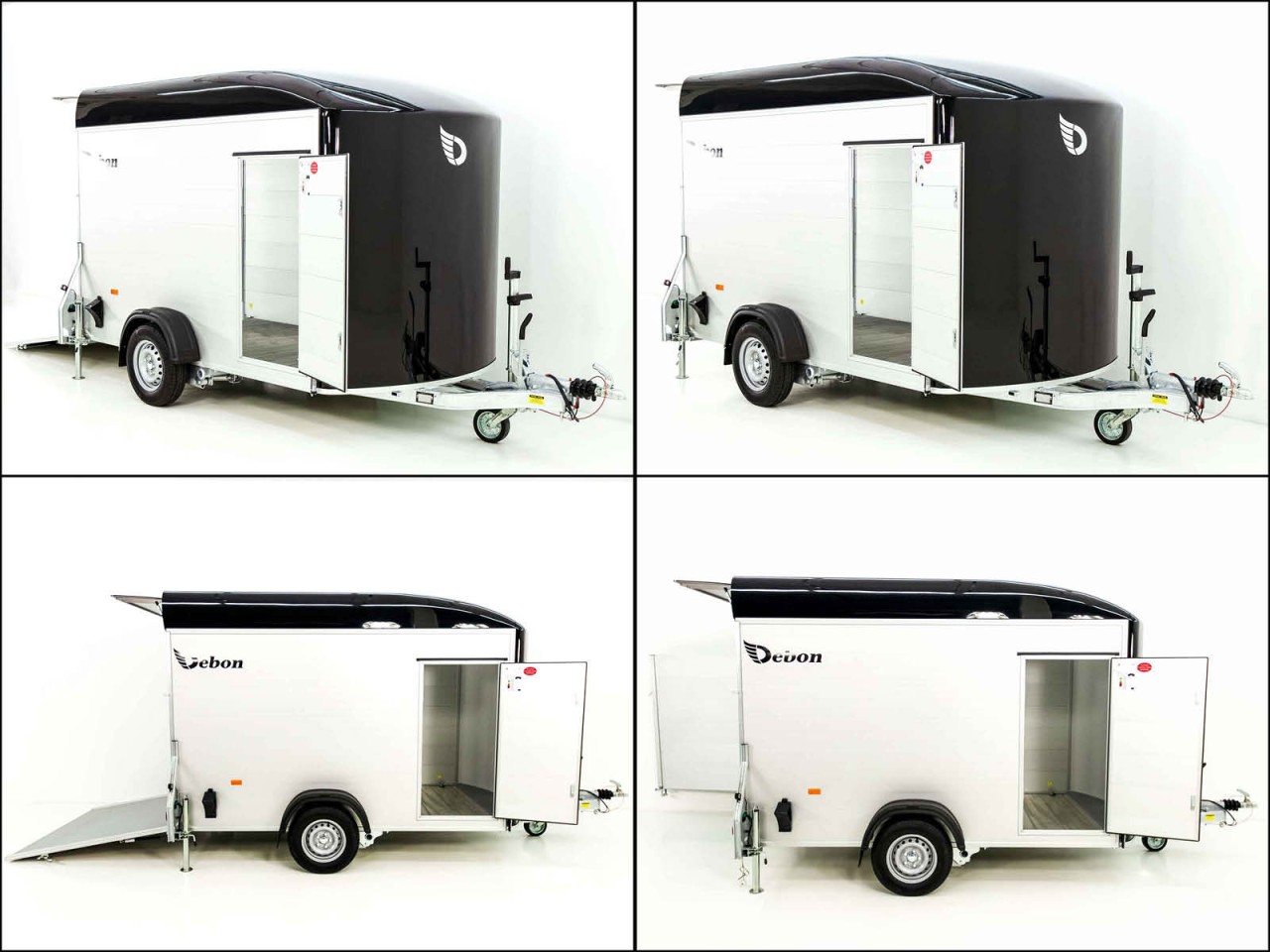 Debon Kofferanhänger C400 164x315cm H:200cm 1,3t, Alu, Polybug, Tür, schwarz-Neu – Bild 6