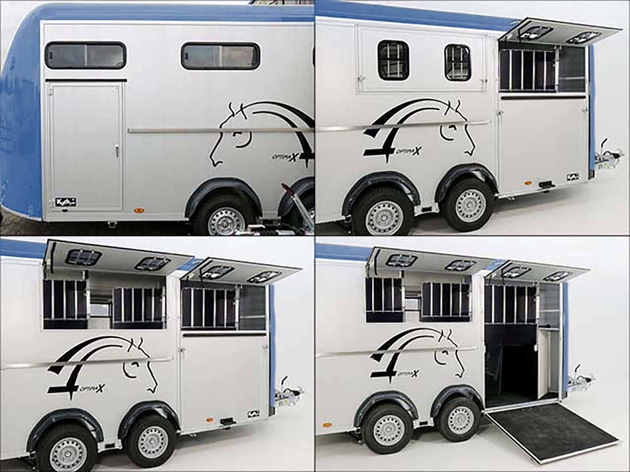 Cheval Liberte Pferdeanhänger Maxi 4, 4 Pferde, Pullman-Fahrwerk, 100km/h, blau-Neu – Bild 7