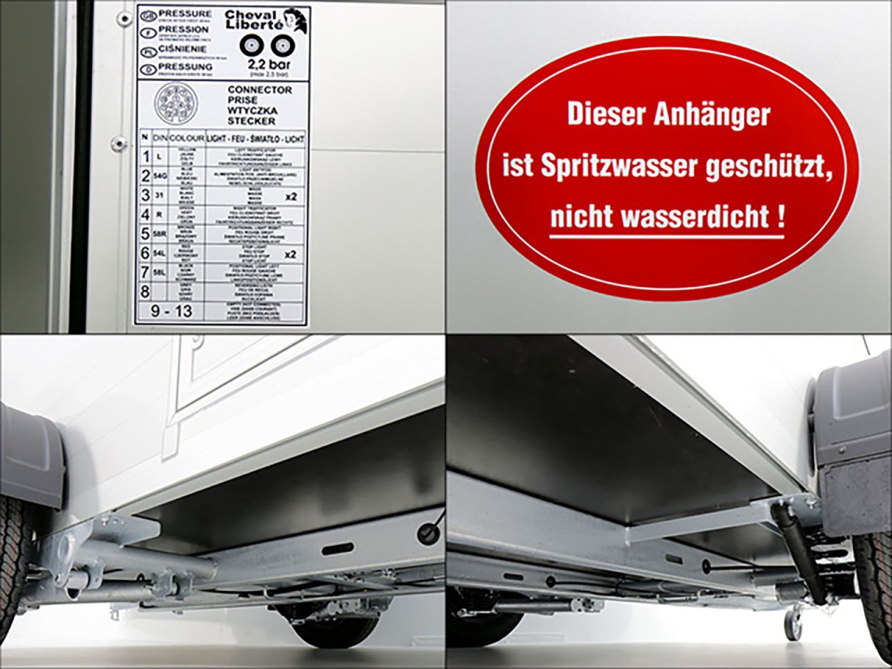 Debon Kofferanhänger C300 148x295cm H:190cm 1,3t, Alu, Polybug, Tür, weiß-Neu – Bild 16
