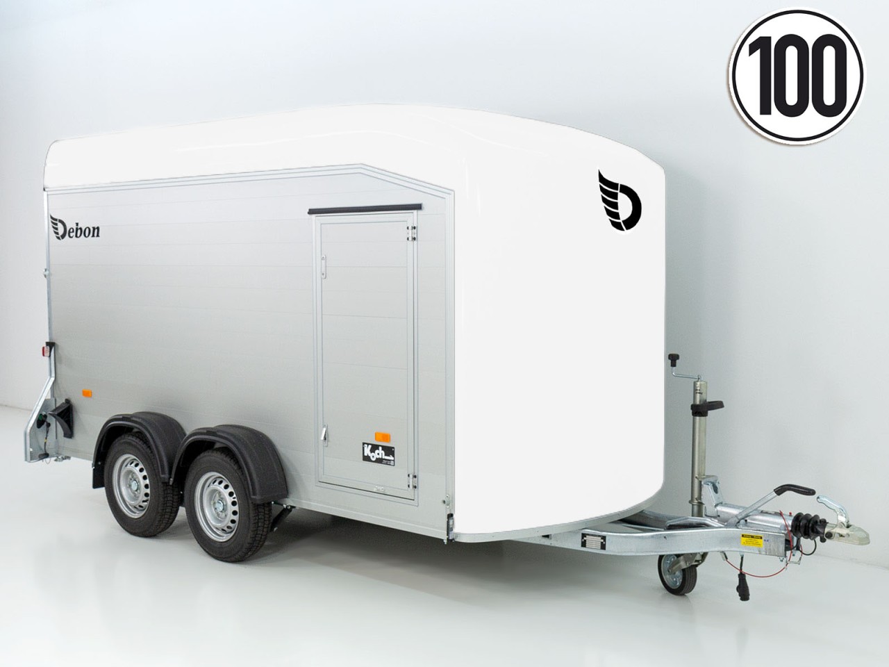 Debon Kofferanhänger Roadster Alu C700 179×378 H201 2,6t, Alu, Polybug, Tür, weiß-Neu – Bild 2