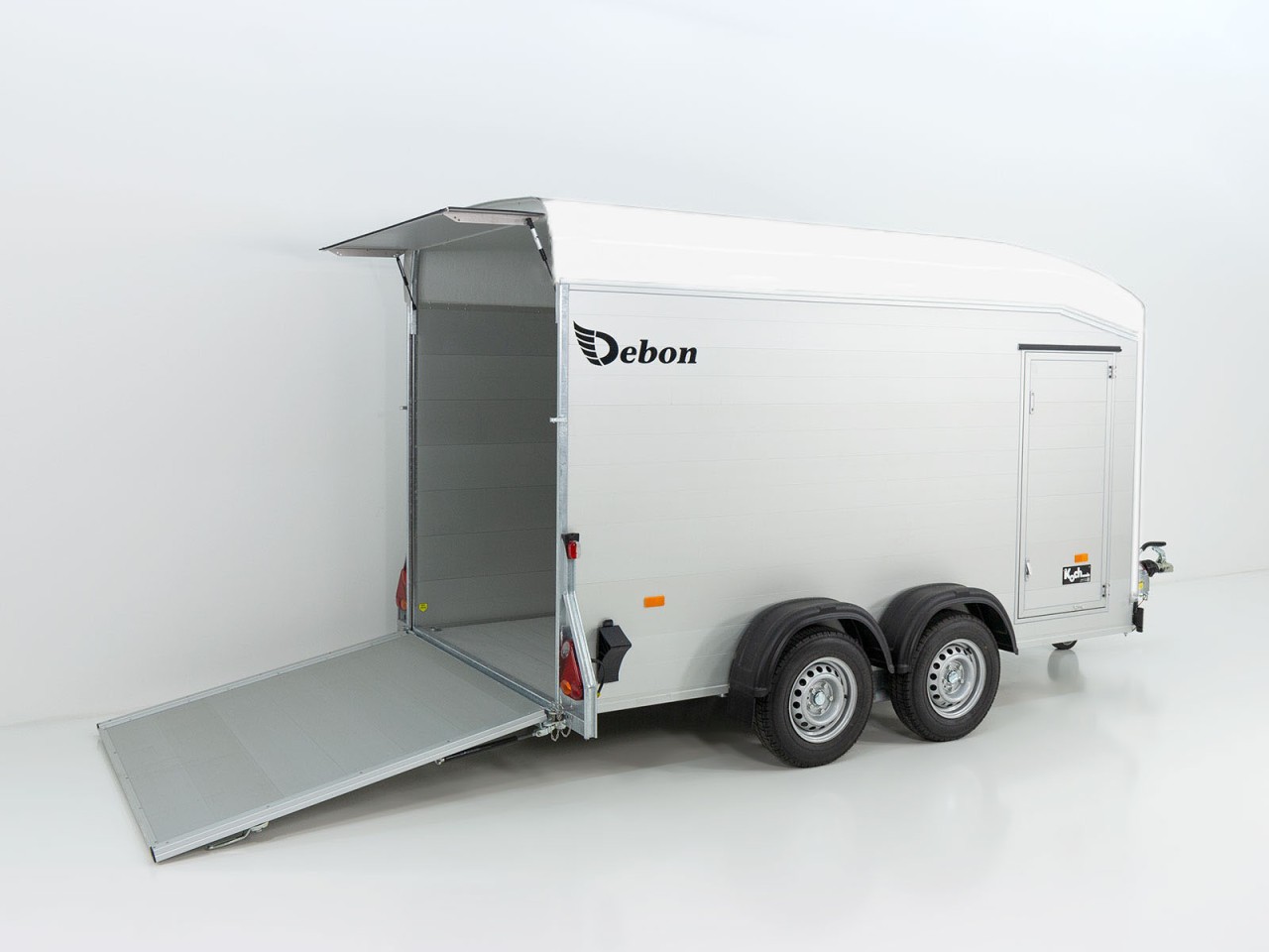 Debon Kofferanhänger Roadster Alu C700 179×378 H201 2,6t, Alu, Polybug, Tür, weiß-Neu