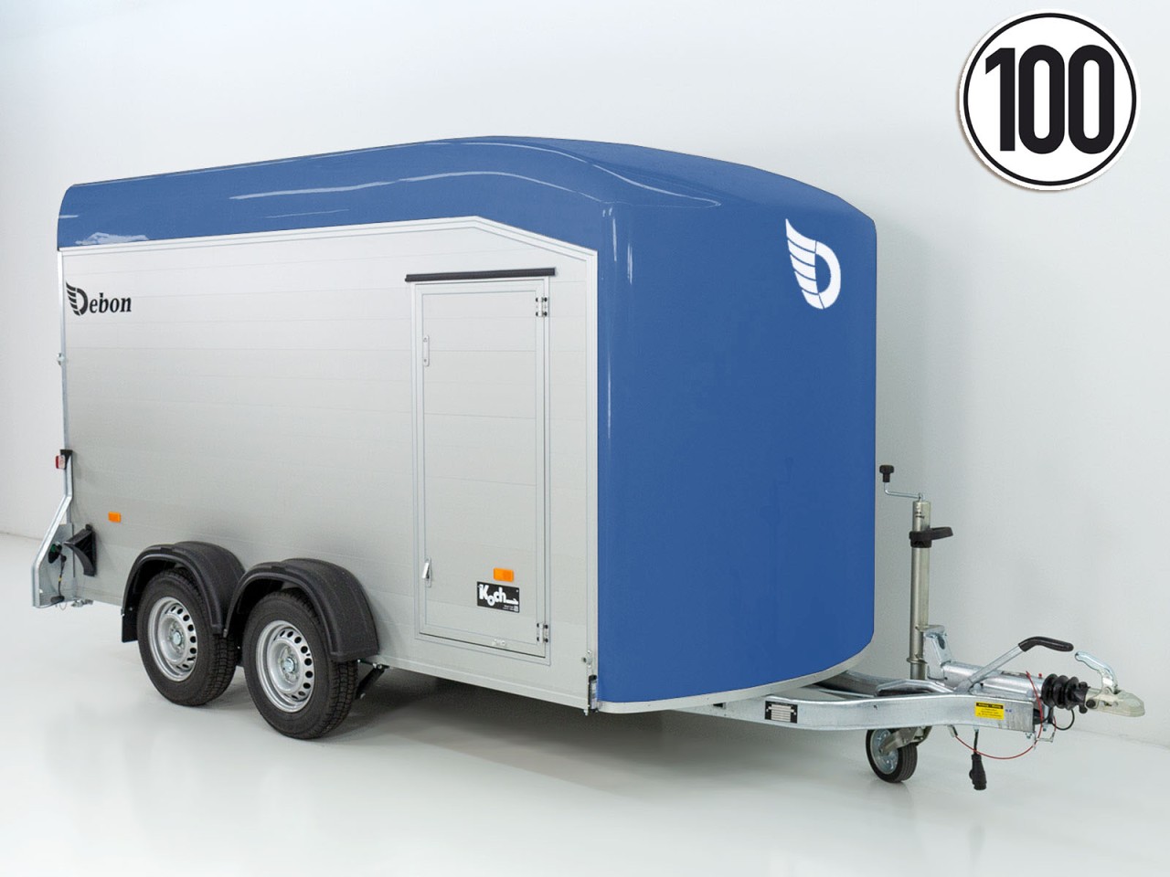 Debon Kofferanhänger Roadster Alu C700 179×378 H201 2,6t, Alu, Polybug, Tür, blau-Neu – Bild 2