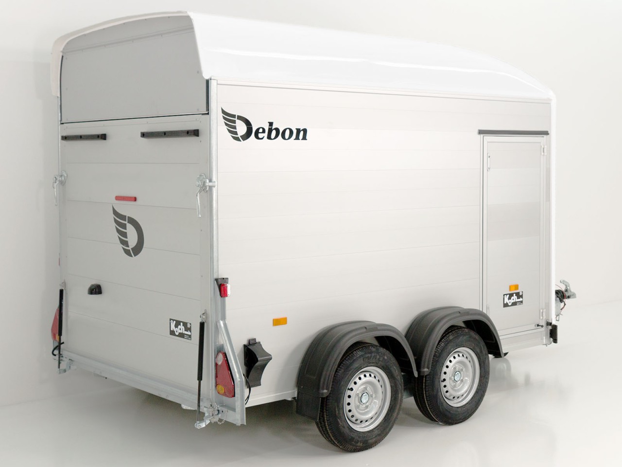 Debon Kofferanhänger C500 164x300cm H:200cm 2,0t, Alu, Polybug, Tür, weiß-Neu – Bild 3