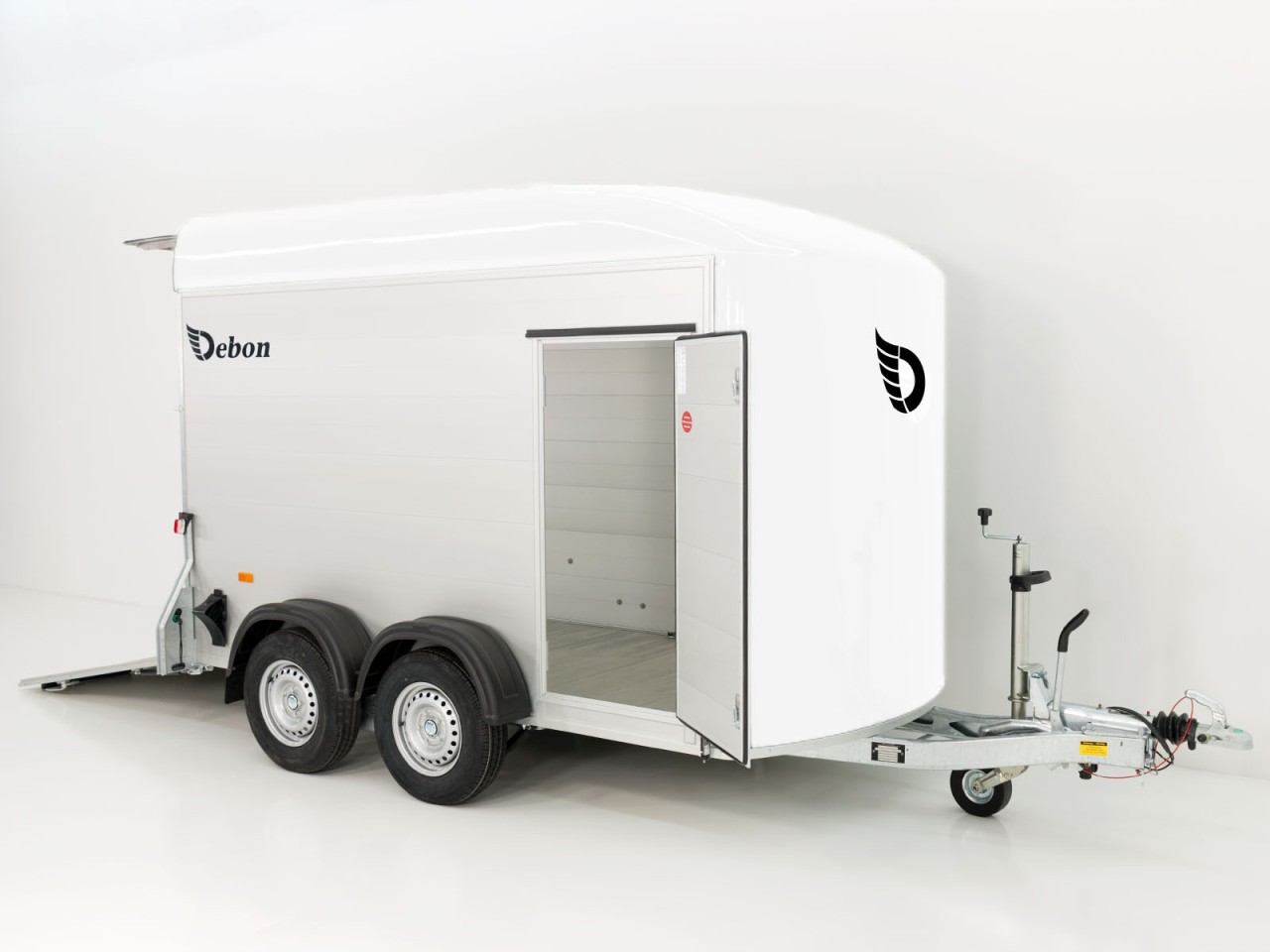 Debon Kofferanhänger C500 164x300cm H:200cm 2,0t, Alu, Polybug, Tür, weiß-Neu – Bild 4