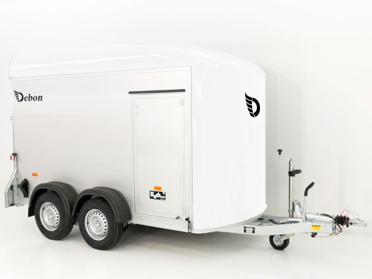 Debon Kofferanhänger C500 164x300cm H:200cm 2,0t, Alu, Polybug, Tür, weiß-Neu – Bild 5