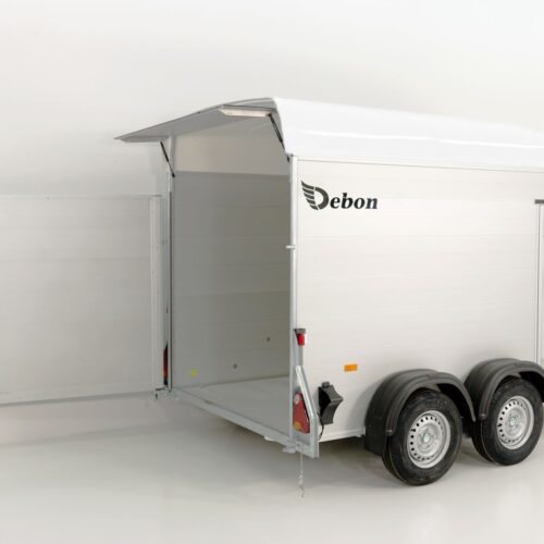 Debon Kofferanhänger C500 164x300cm H:200cm 2,6t, Alu, Polybug, Tür, weiß-Neu