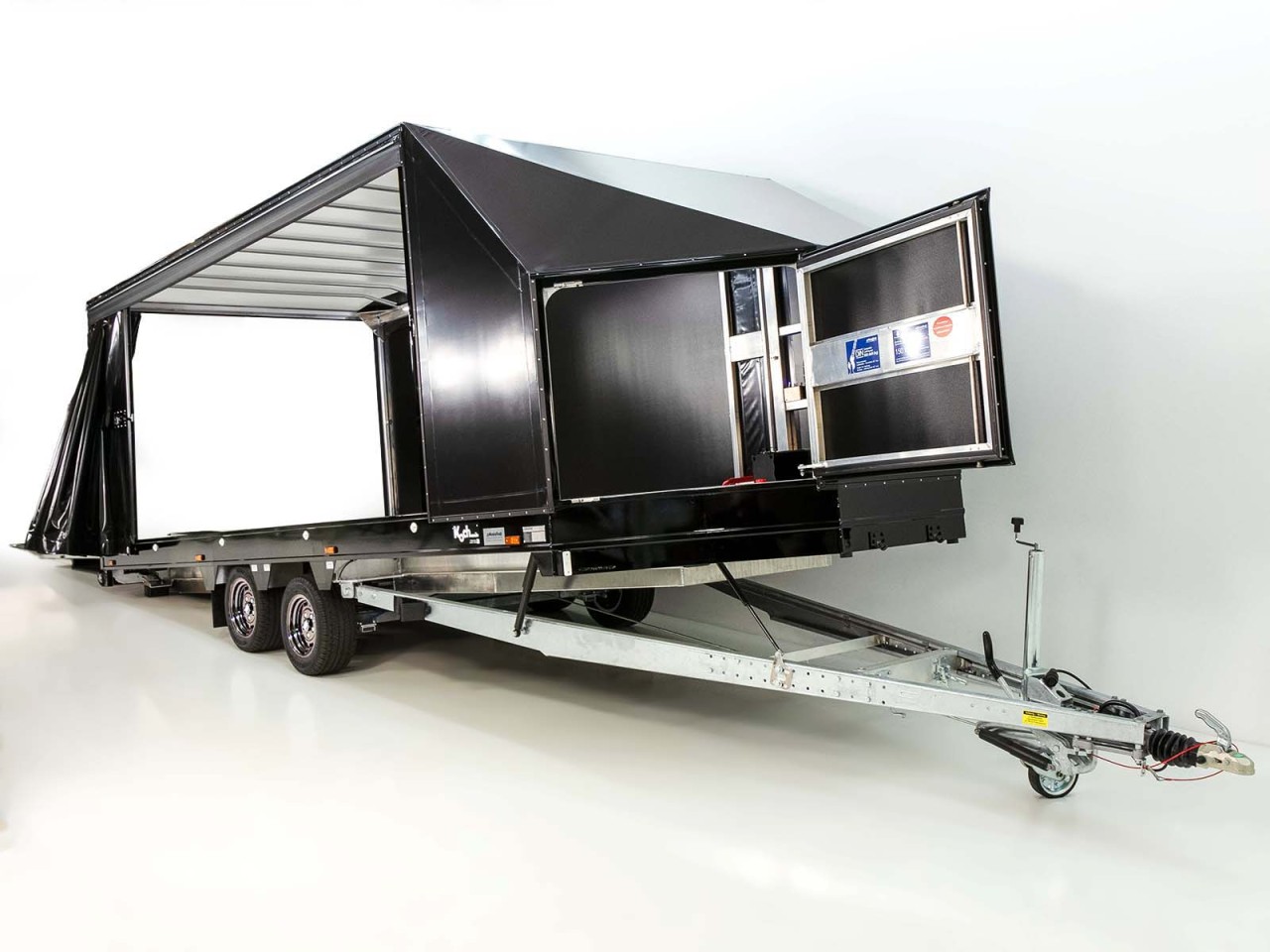 Moetefindt Autotransportanhänger Plane FTP235 235x550cm 3,5t Höhe:180cm-schwarze Felgen-Neu