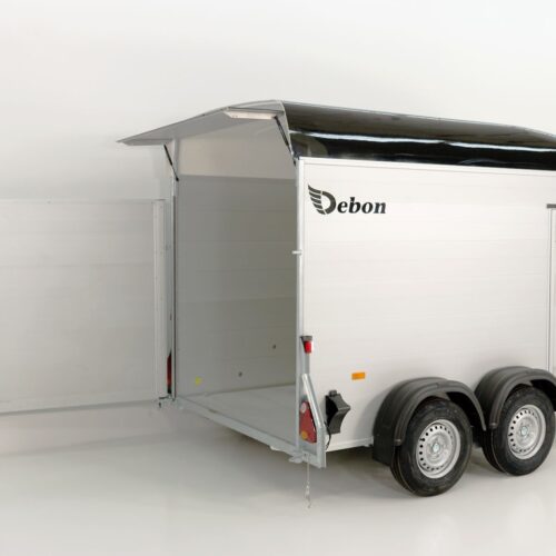 Debon Kofferanhänger C500 164x300cm H:200cm 2,6t-Alu-Polybug-Tür-schwarz-Neu