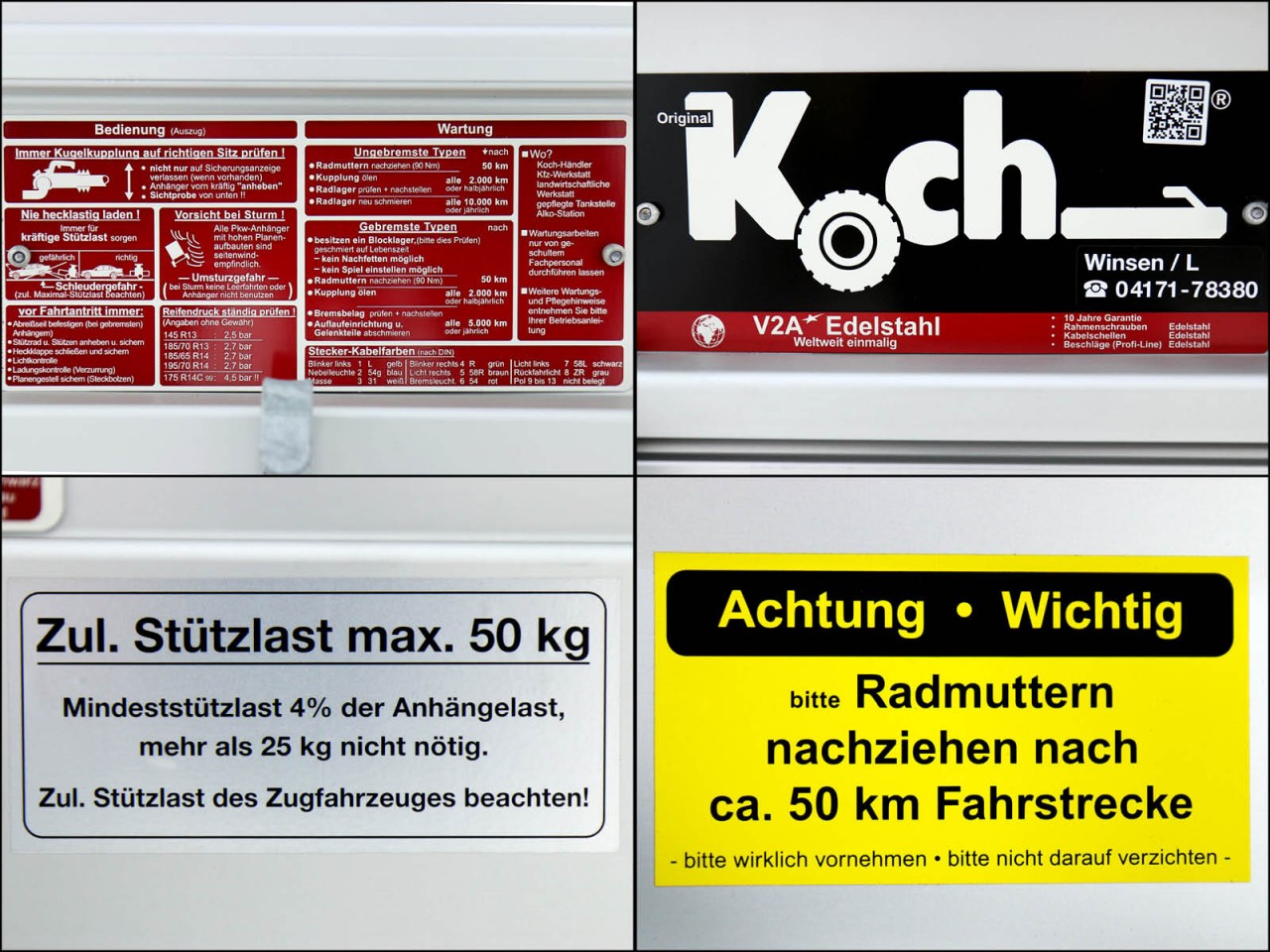 Koch Deckelanhänger 125x250cm Höhe:65cm 1300kg, Typ 4.13, Angebot-Neu – Bild 9