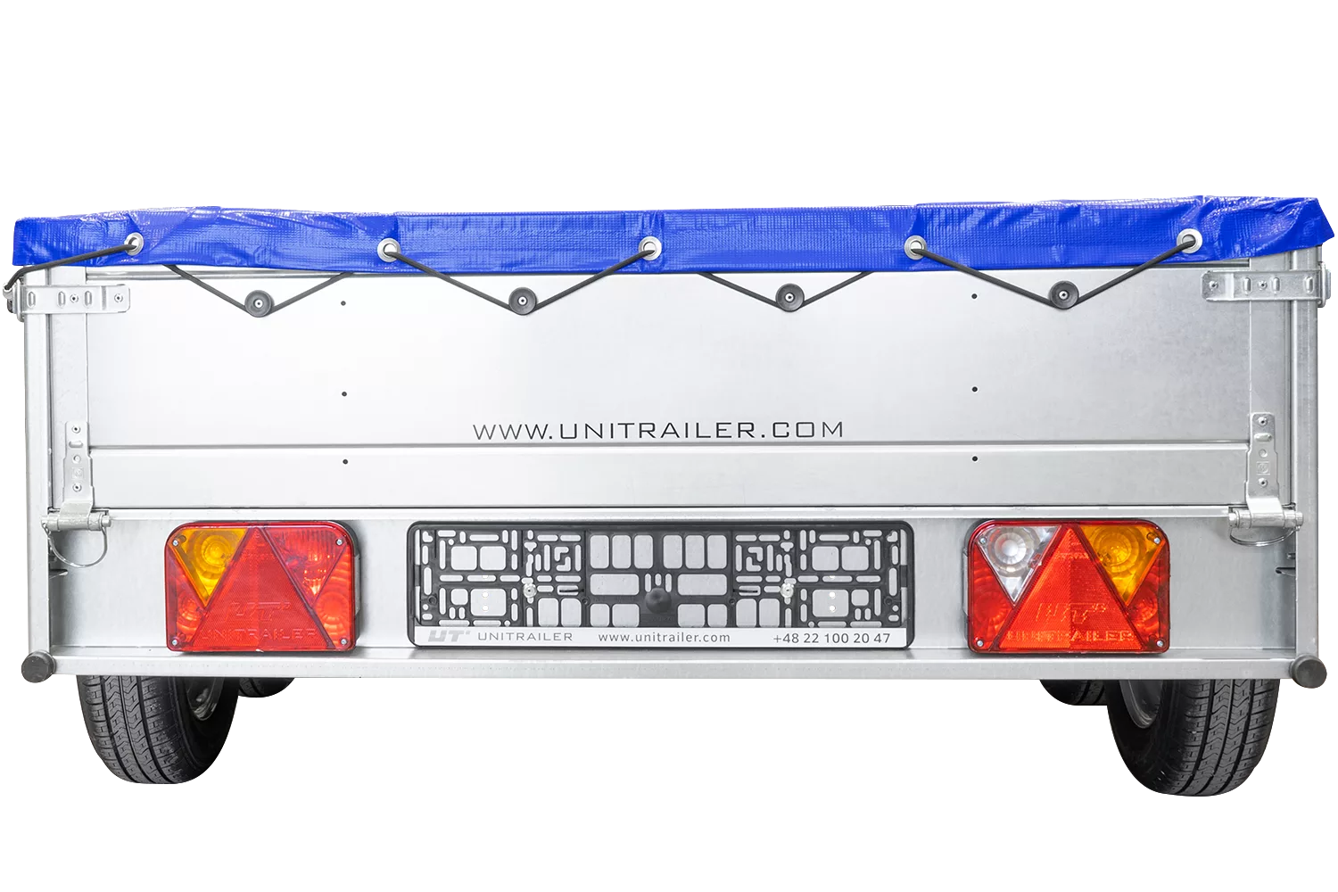 Garden Trailer 264/2 Kipp Mit Stützrad, Planenträger Und Blauer Flachplane-Neu – Bild 7
