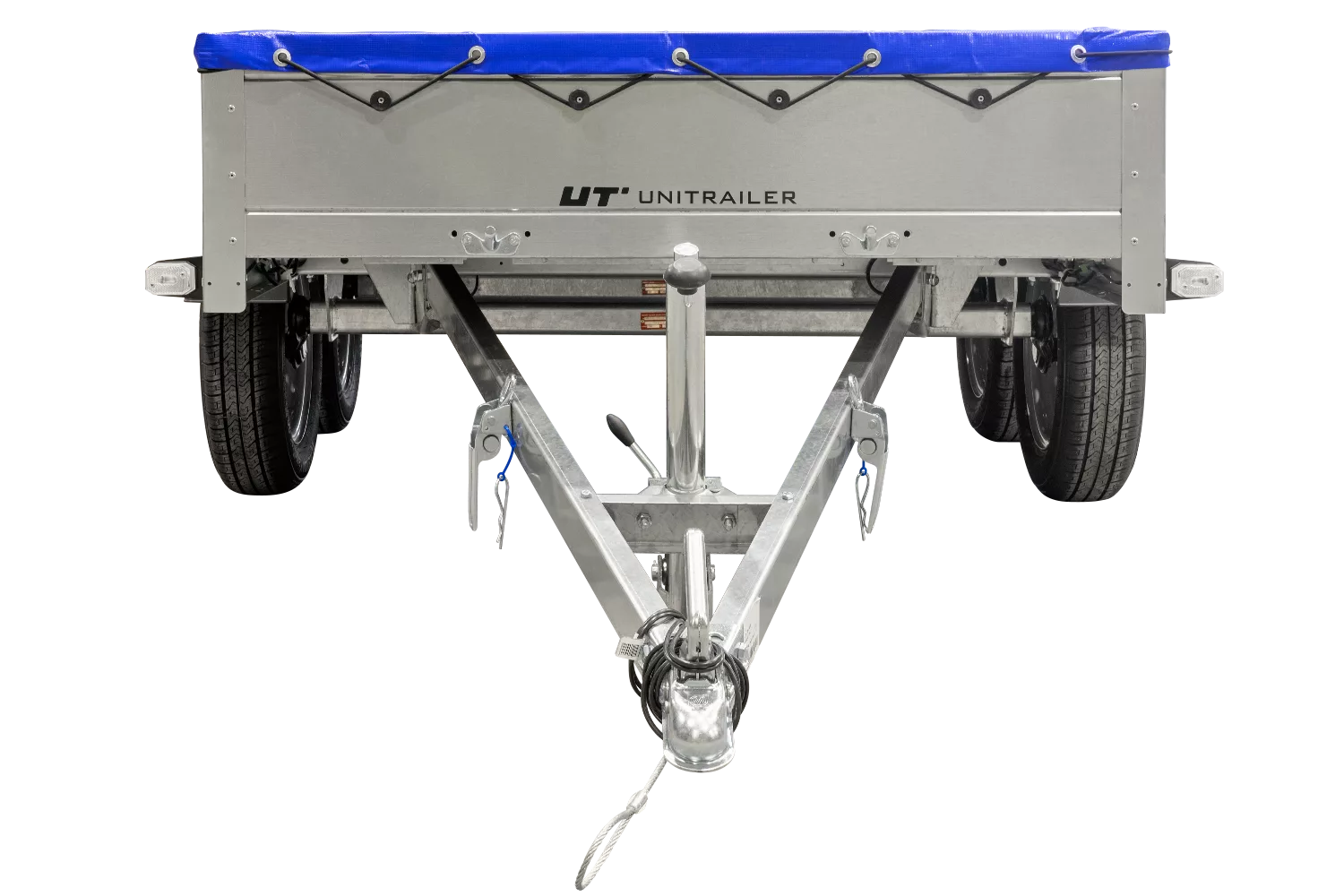 Garden Trailer 264/2 Kipp Mit Stützrad, Planenträger Und Blauer Flachplane-Neu – Bild 4